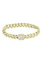 BOSS Gold Plated Jewellery Ladies Caly Stamped Textured Links Bracelet
