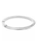 Calvin Klein Jewellery Ladies Silver Tone Twisted Ring Hinged Bangle Bracelet