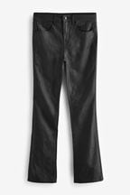 Czarny - Powlekane dżinsy o kroju bootcut z niskim stanem