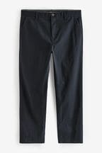 Navy Blue Relaxed Fit Stretch Chino Trousers