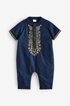 Navy Blue Occasion Baby Romper (0mths-2yrs)