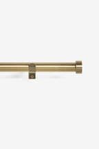 Brass Stud Finial Extendable 28mm Curtain Pole Kit