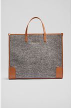 LK Bennett Grey Gwen Fabric Tote Bag