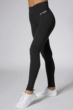 Pineapple Black Wide Band High Waisted Leggings