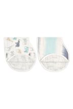 aden + anais Blue Silky Soft Expedition Burpy 100% Cotton Bibs 2 Pack