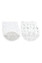 aden+anais White Burpy Bibs Organic Cotton Muslin 2 Pack