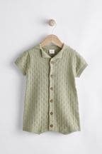Sage Green Baby Knitted Romper (0mths-2yrs)