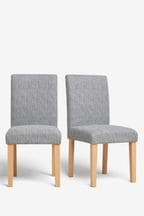 Set Of 2 Moda II Dining Chairs With Natural Legs