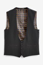 Black Regular Fit Waistcoat