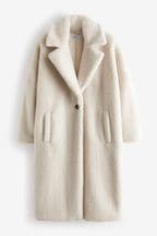 Winter White Teddy Borg Long Coat