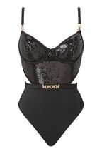 Ann Summers Hold Me Tight Sequin Black Swimsuit