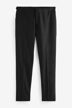 Black Slim Fit Suit Trousers With Side Adjuster