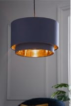 Navy Rico 2 Tier Easy Fit Lamp Shade