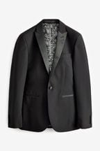 Black Slim Fit Tuxedo Suit Jacket