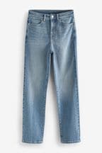 Mid Blue Comfort Stretch Straight Jeans