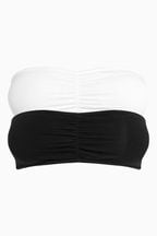 Cotton Rich Bandeau Bras 2 Pack