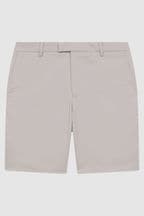 Reiss Stone Southbury Cotton Blend Chino Shorts