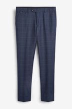 Joules Navy/Rust Wool Slim Fit Suit: Trousers