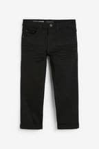 Black Tapered Loose Fit Cotton Rich Stretch Jeans (3-17yrs)