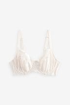 Cream DD+ Non Pad Balcony Smoothing Animal Mesh Underwired Side Support Bra