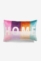 Multi Bright Cut Velvet Home Cushion