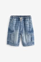 Blue Denim Cargo Shorts (3-16yrs)