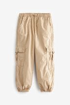 Neutral Jersey Lined Parachute Cargo Trousers (3-16yrs)