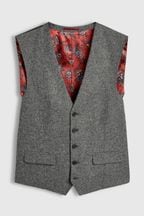 Grey Donegal Suit: Waistcoat