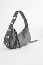 Grey Scoop Cross-Body Bag