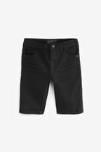 Black Regular Fit Denim Shorts (3-16yrs)