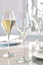 Paris Iridescent Lustre Set of 4 White Wine Glasses