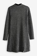 Argent - Mini robe scintillante à manches longues