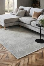 Graphite Abstract Flat Weave Rug