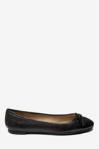 Czarny - Forever Comfort® Round Toe Leather Ballerinas