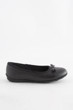 Black Standard Fit (F) School Leather Ballet Shoes