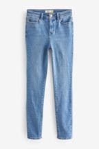 Mid Blue Cosy Brushed Slim Jeans