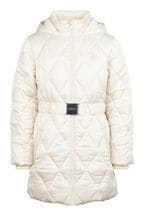 U.S. Polo Assn. Cream Girls Belted Puffer Coat