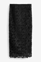 Black Lace Co-Ord Midi Skirt