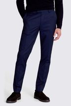 MOSS Ink Blue Slim Stretch Suit: Trousers