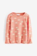 Pink Sun T-Shirt Cotton-Rich Long Sleeve Rib T-Shirt (3mths-7yrs)