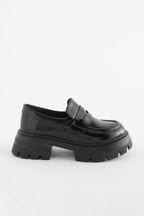 Black Patent Chunky School Shoes