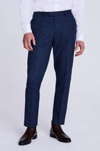 MOSS Tailored Fit Blue Flannel Trousers