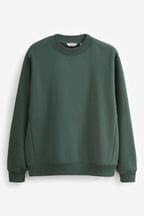 Green Regular Fit Crew Sweatshirt