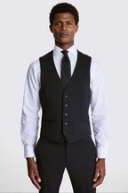 MOSS Skinny Fit Charcoal Stretch Suit Waistcoat