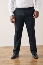 Black Regular Fit Signature Tollegno Wool Suit: Trousers