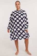 Simply Be Blue Pretty Secrets Spot Value Oversized Dress
