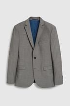 Light Grey Slim Signature Tollegno Italian Wool Suit Jacket