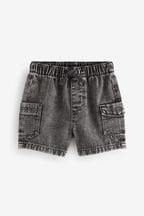 Grey Cargo Pull-On Denim Shorts (3mths-7yrs)