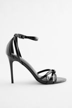 Black Forever Comfort® Barely There Bow Stiletto Sandals