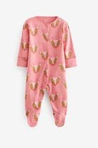 Pink Christmas Baby Sleepsuit (0mths-2yrs)